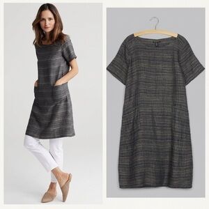 Eileen Fisher Coastline Organic Linen Shift Dress Tunic Sz. XS